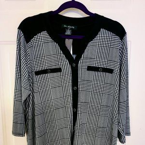Nwt houndstooth blouse